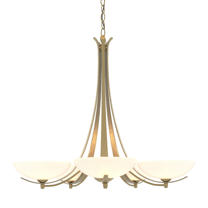 Aegis 5 Arm Chandelier in Modern Brass - 101261-SKT-86-GG0123 by Hubbardton Forge
