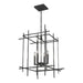 Tura 4-Light Medium Chandelier in Black - 101316-SKT-10 by Hubbardton Forge