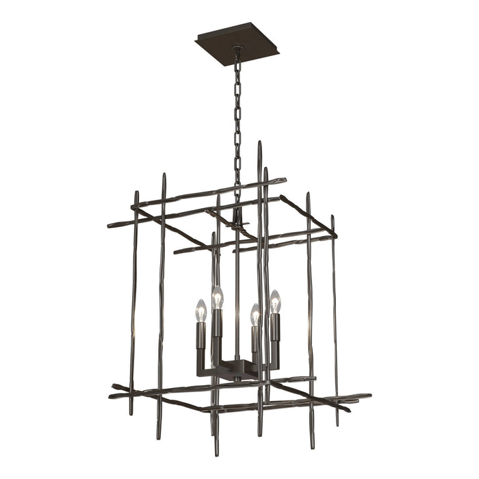 Tura 4-Light Medium Chandelier in Oil Rubbed Bronze - 101316-SKT-14 by Hubbardton Forge