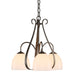 Sweeping Taper 3 Arm Chandelier in Bronze - 101441-SKT-05-GG0001 by Hubbardton Forge