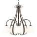Sweeping Taper 5 Arm Chandelier in Bronze - 101445-SKT-05-GG0001 by Hubbardton Forge