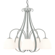 Sweeping Taper 5 Arm Chandelier in Vintage Platinum - 101445-SKT-82-GG0001 by Hubbardton Forge