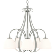 Sweeping Taper 5 Arm Chandelier in Sterling - 101445-SKT-85-GG0001 by Hubbardton Forge