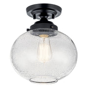 Avery 9.75" Semi-Flush Mount in Black
