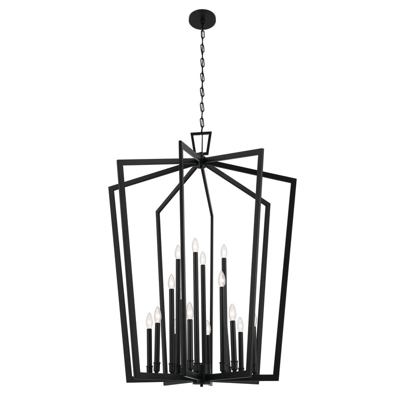 Abbotswell 16-Light Lantern Pendant in Black