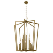 Abbotswell 16-Light Lantern Pendant in Natural Brass