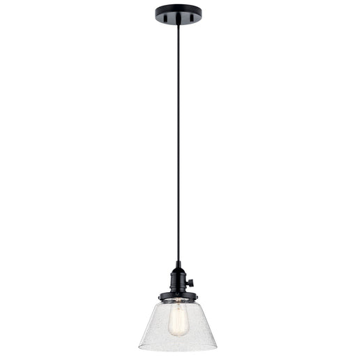 Avery 8" Cone Mini Pendant in Black