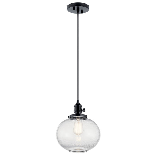 Avery 9.75" Globe Mini Pendant in Black