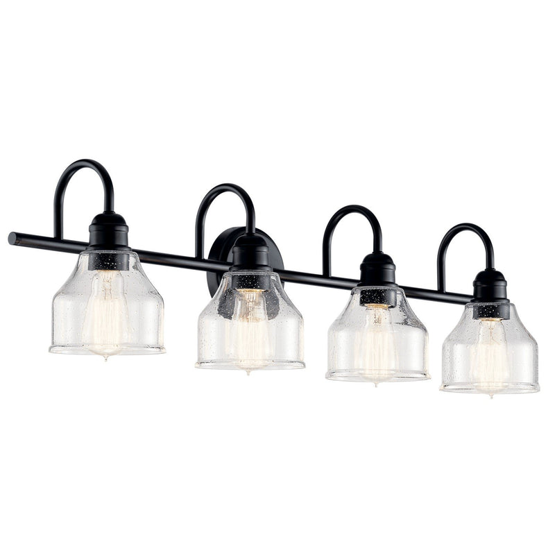 Avery 4-Light Bath Vanity Light in Black