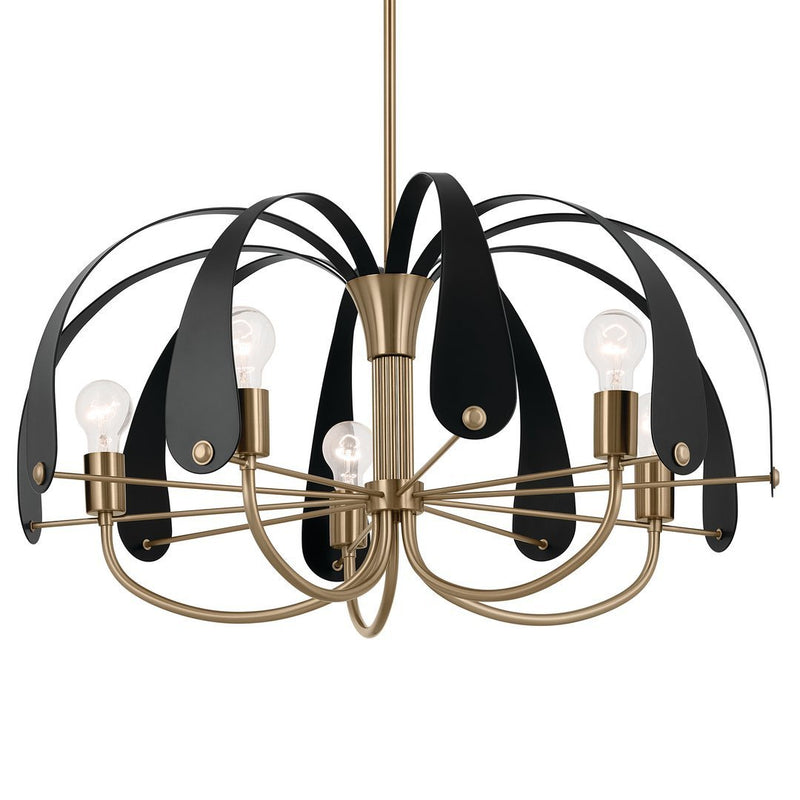 Petal 5-Light Chandelier in Champagne Bronze