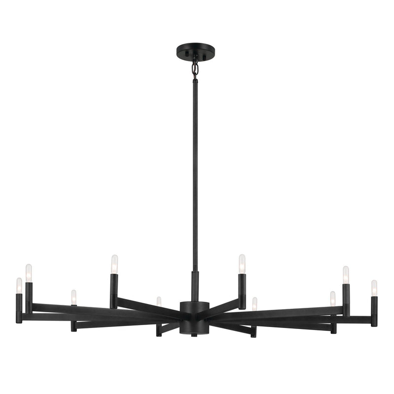 Erzo 10-Light Chandelier in Black