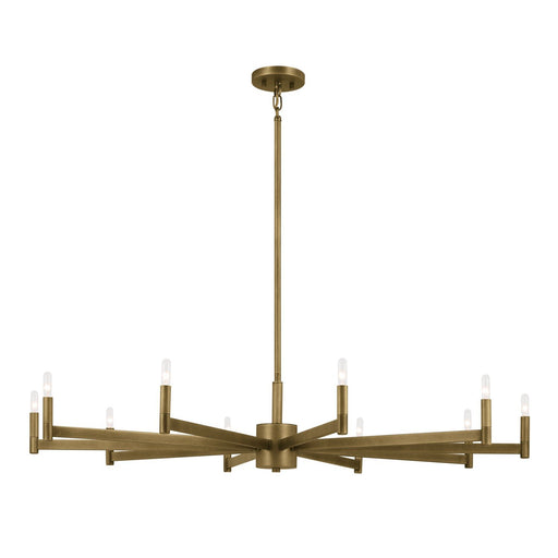 Erzo 10-Light Chandelier in Natural Brass