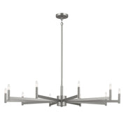 Erzo 10-Light Chandelier in Satin Nickel