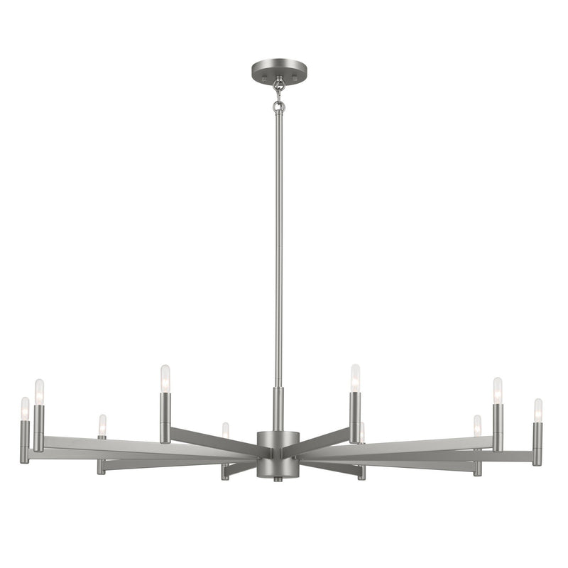 Erzo 10-Light Chandelier in Satin Nickel