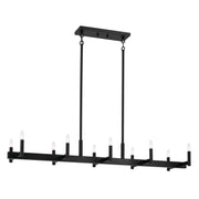Erzo 10-Light Linear Chandelier in Black