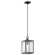 Lahden Convertible Outdoor Lantern Pendant in Black Textured