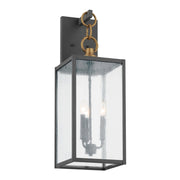 Lahden 3-Light Outdoor Wall Lantern in Weathered Zinc