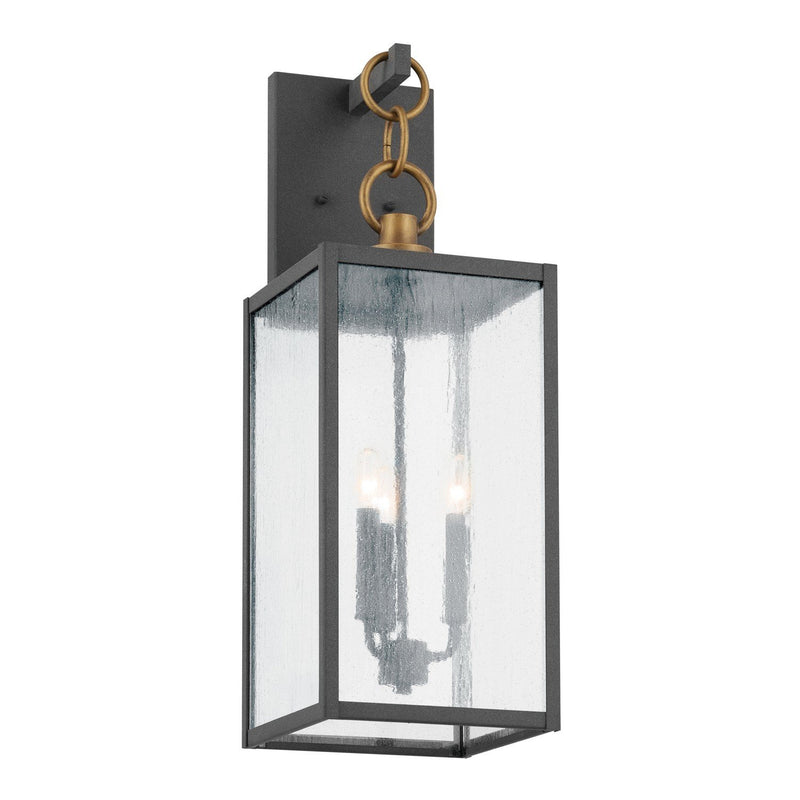 Lahden 3-Light Outdoor Wall Lantern in Weathered Zinc