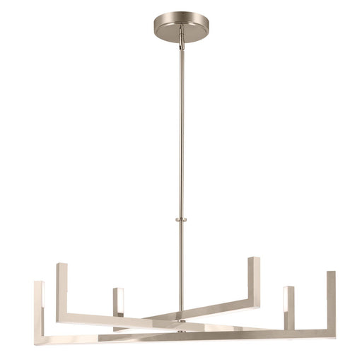 Priam 6-Light 38" Chandelier in Polished Nickel