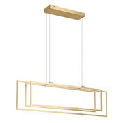 Jestin 46" Linear Pendant in Champagne Gold