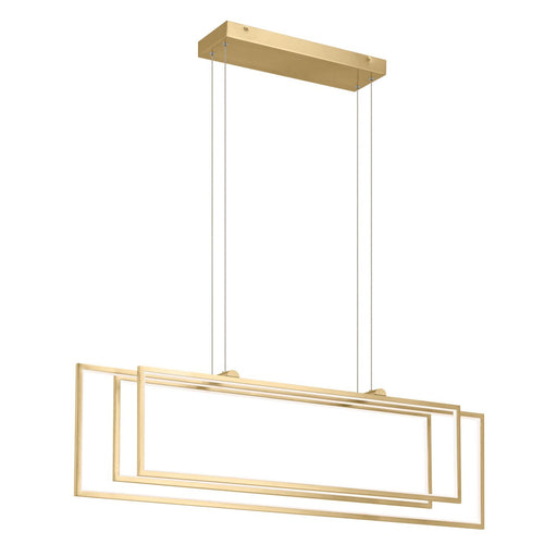 Jestin 46" Linear Pendant in Champagne Gold