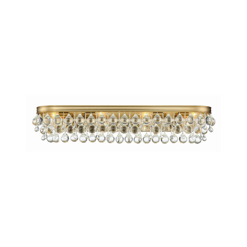 Calypso 8 Light 33" Bathroom Vanity in Vibrant Gold