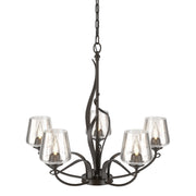 Flora 5 Arm Chandelier in Oil Rubbed Bronze - 103040-SKT-14-ZM0236 by Hubbardton Forge