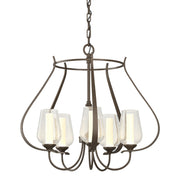 Flora 5 Arm Chandelier in Bronze - 103045-SKT-05-ZS0354 by Hubbardton Forge