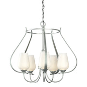 Flora 5 Arm Chandelier in Vintage Platinum - 103045-SKT-82-GG0303 by Hubbardton Forge