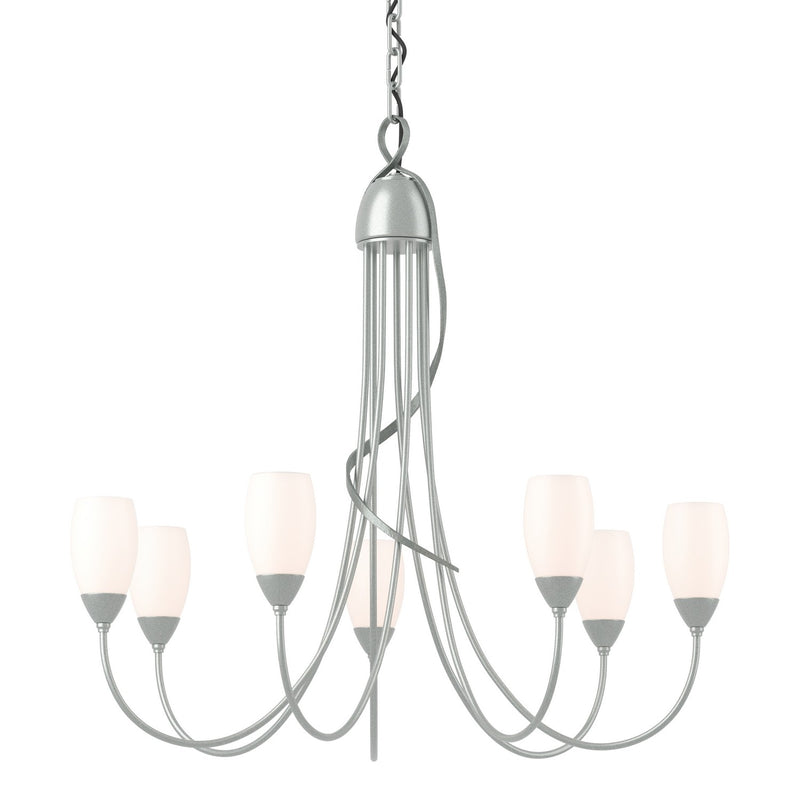 Flora 7 Arm Chandelier in Vintage Platinum - 103049-SKT-82-GG0444 by Hubbardton Forge