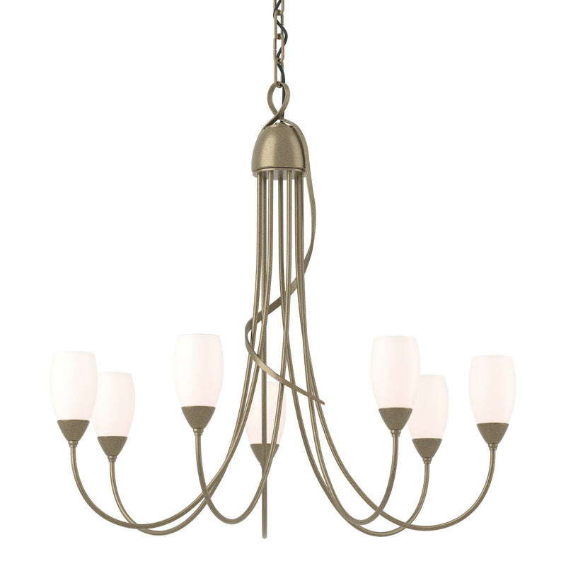 Flora 7 Arm Chandelier in Soft Gold - 103049-SKT-84-GG0444 by Hubbardton Forge