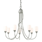 Flora 7 Arm Chandelier in Sterling - 103049-SKT-85-GG0444 by Hubbardton Forge