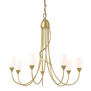 Flora 7 Arm Chandelier in Modern Brass - 103049-SKT-86-GG0444 by Hubbardton Forge