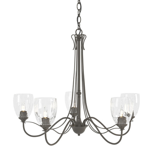 Trellis 5 Arm Chandelier in Dark Smoke - 103063-SKT-07-LL0083 by Hubbardton Forge