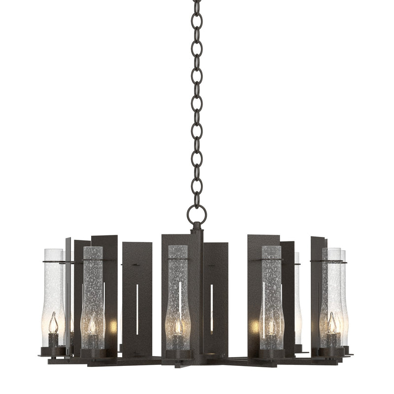 New Town 10 Arm Chandelier in Oil Rubbed Bronze - 103290-SKT-14-II0184 by Hubbardton Forge