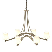 Oval Ribbon 6 Arm Chandelier in Soft Gold - 104106-SKT-84-GG0236 by Hubbardton Forge