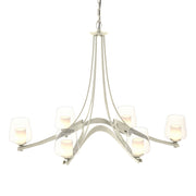 Oval Ribbon 6 Arm Chandelier in Sterling - 104116-SKT-85-ZU0291 by Hubbardton Forge
