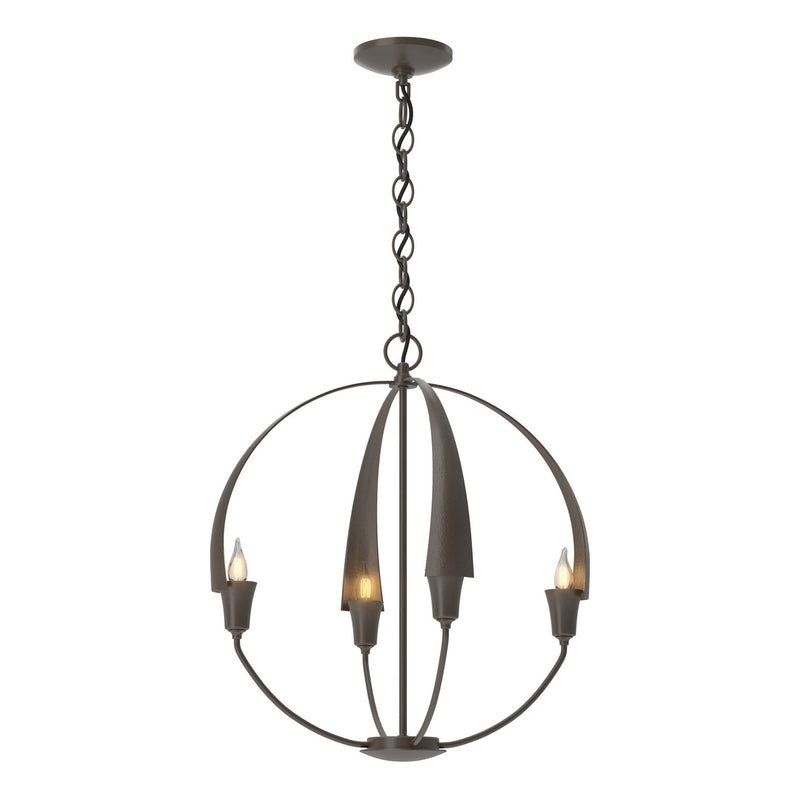 Cirque Small Chandelier in Bronze - 104201-SKT-05 by Hubbardton Forge