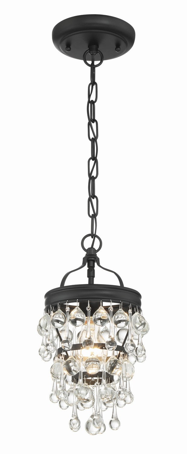 131-MK- Calypso 1-Light Mini Chandelier in Matte Black by Crystorama