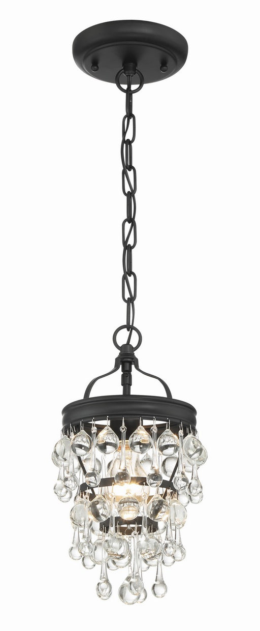 Calypso 1-Light Mini Chandelier in Matte Black - Lamps Expo