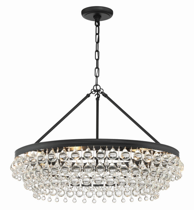 Calypso 6-Light Chandelier in Matte Black - Lamps Expo