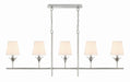 537-SA- Broche 5-Light Chandelier in Antique Silver by Crystorama