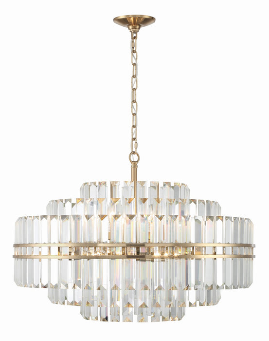 Hayes 16 Light Chandelier in Aged Brass
