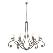 Bella 6 Arm Chandelier in Bronze - 105055-SKT-05 by Hubbardton Forge