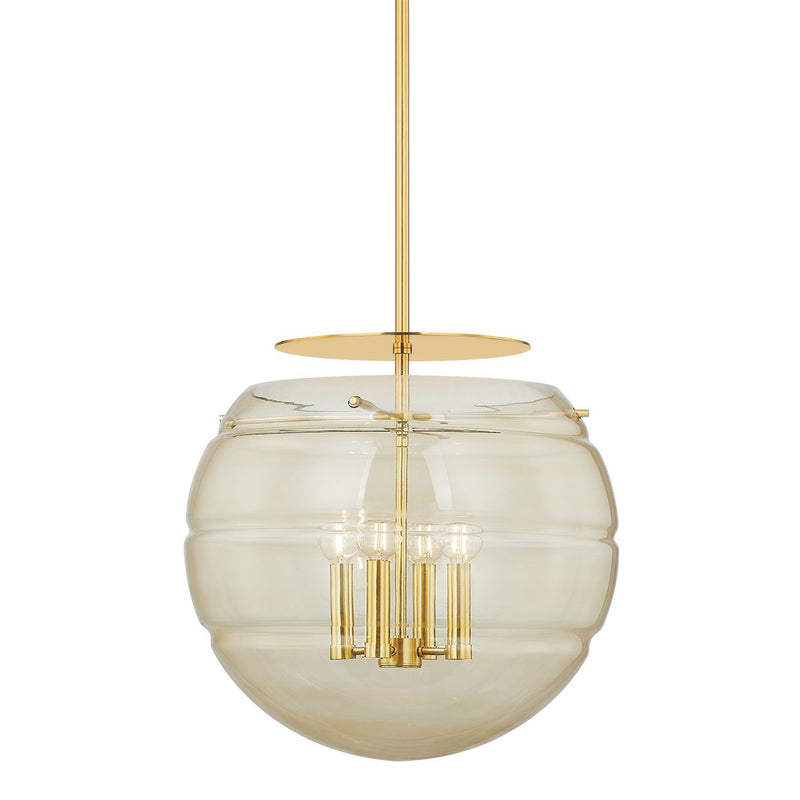 Gill 4-Light Pendant in Aged Brass