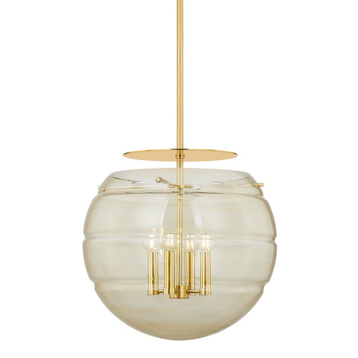 Gill 4-Light Pendant in Aged Brass
