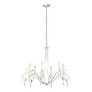 Stella 6 Arm Chandelier in Vintage Platinum - 105057-SKT-82-CR by Hubbardton Forge