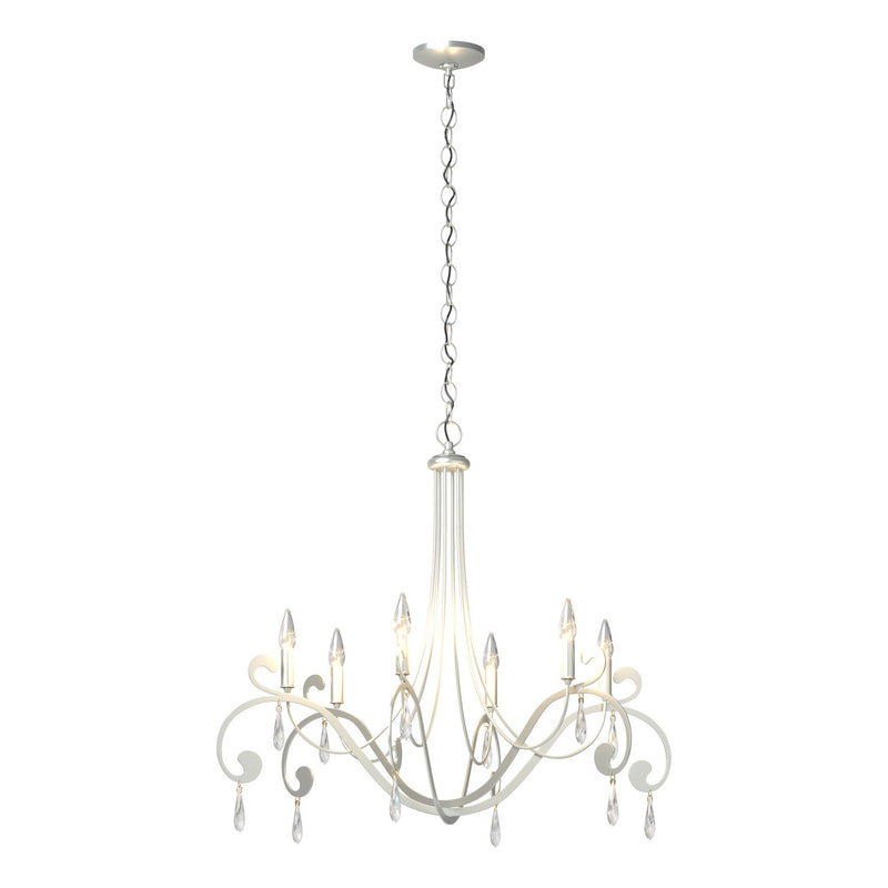 Stella 6 Arm Chandelier in Vintage Platinum - 105057-SKT-82-CR by Hubbardton Forge