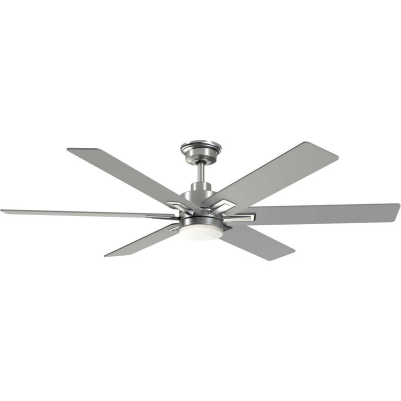 Dallam 60" Ceiling Fan with Light in Brushed Nickel