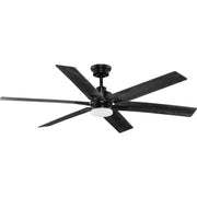 Dallam 60" Ceiling Fan with Light in Matte Black